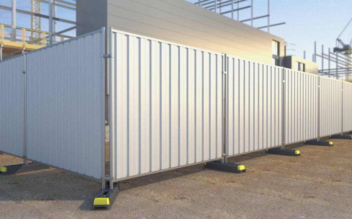 Mobilní oplocení neprůhledné